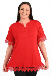 Női plus size csipkés póló 1448-23