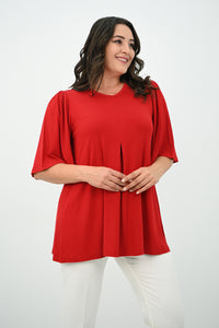 Női blúz, plus size, rakott 1847-25