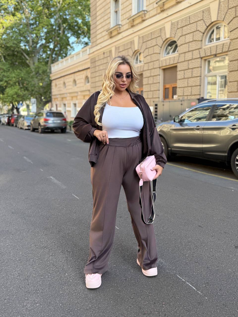Női plus size bársony melegítő 8072