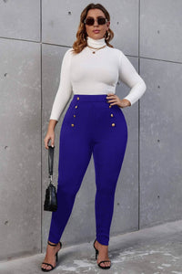 Női plus size nadrág gombokkal 6246