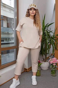 Női plus size melegítő kapcsokkal 8009-23