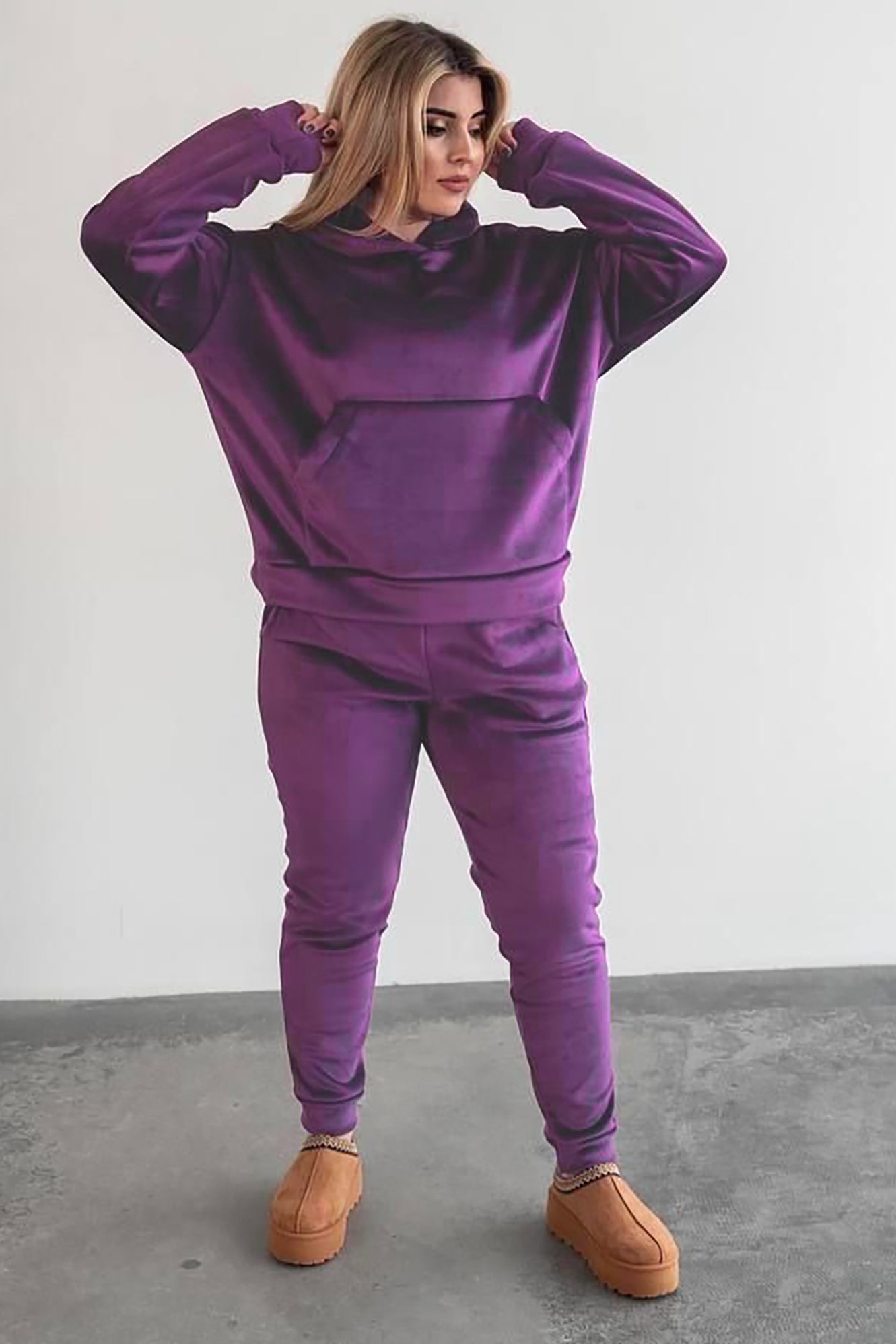 Női plus size bársony melegítő 8072