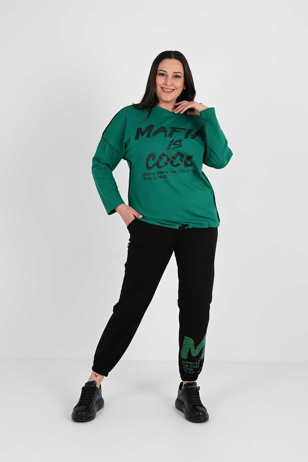 Női melegítőruha, plus size 8074-24 Mafia