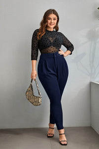 Női plus size nadrág gombokkal PTS002
