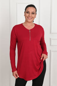 Női plus size blúz cipzárral 1387-23