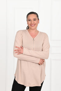 Női plus size blúz cipzárral 1387-23