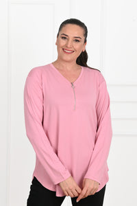 Női plus size blúz cipzárral 1387-23