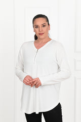 Női plus size blúz cipzárral 1387-23