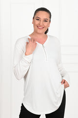 Női plus size blúz cipzárral 1387-23