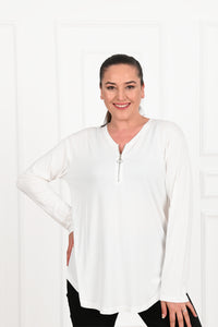 Női plus size blúz cipzárral 1387-23