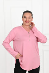 Női plus size blúz cipzárral 1387-23