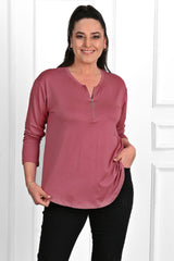Női plus size blúz cipzárral 1387-23
