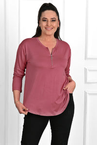 Női plus size blúz cipzárral 1387-23