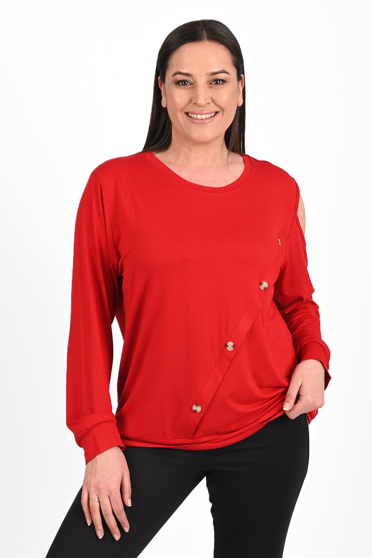 Női plus size blúz mintával 1390-23