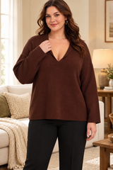 Női pulóver plus size 523