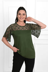 Tricou dama marimi mari cu dantela 1428-23
