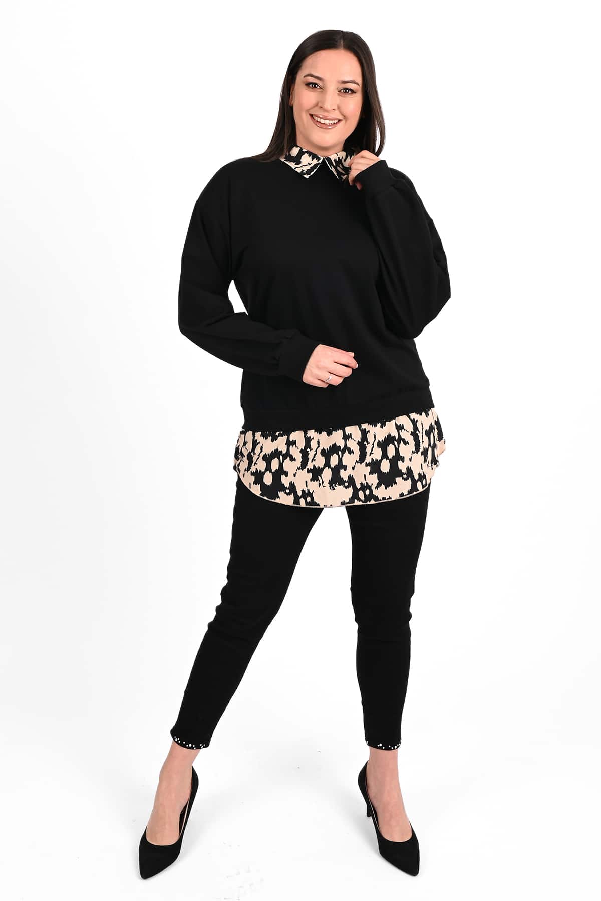 Női plus size blúz mintával 1436-23