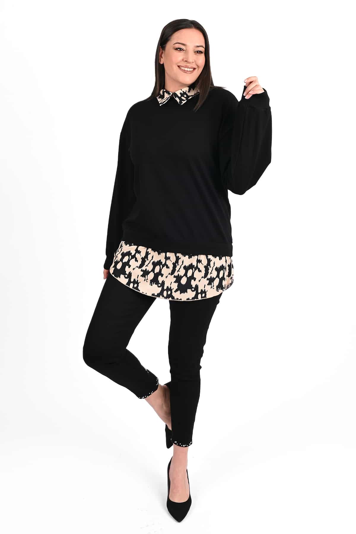 Női plus size blúz mintával 1436-23
