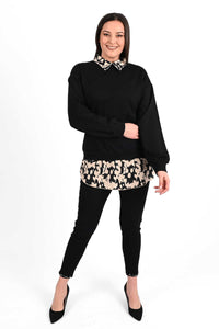 Női plus size blúz mintával 1436-23