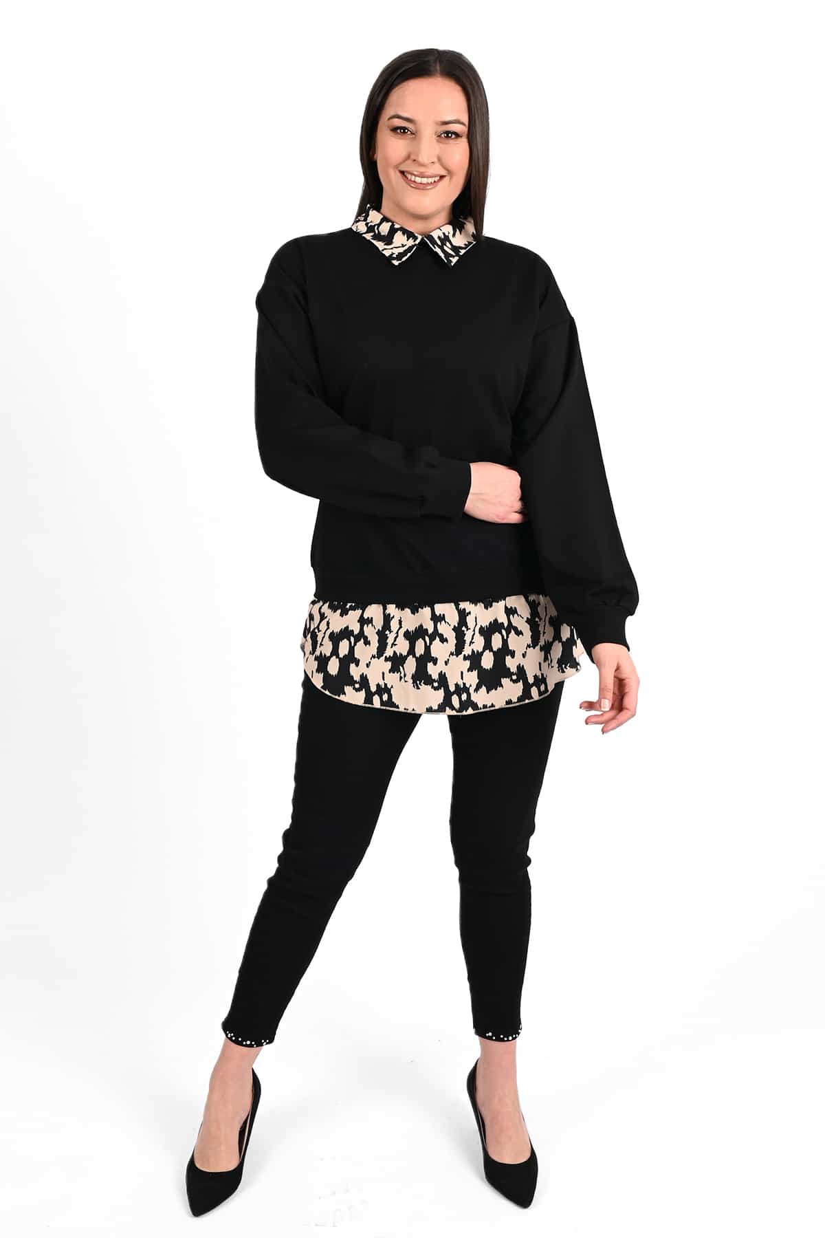 Női plus size blúz mintával 1436-23