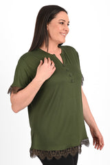 Női plus size csipkés póló 1448-23