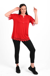 Női plus size csipkés póló 1448-23