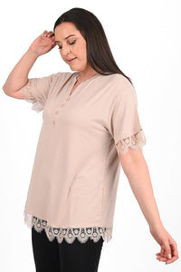 Női plus size csipkés póló 1448-23