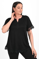 Női plus size csipkés póló 1448-23