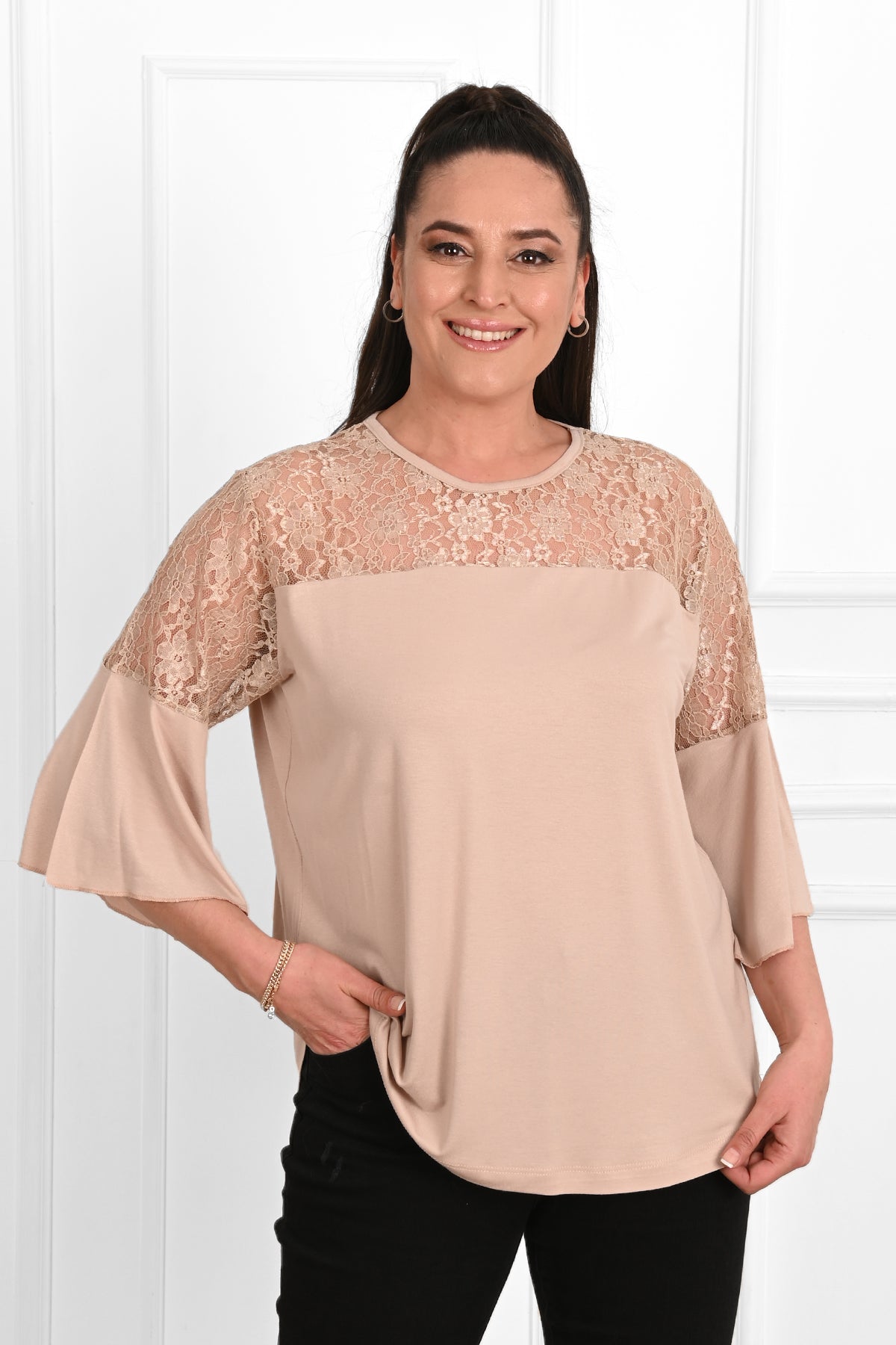 Bluza dama marimi mari dantela 1449-23