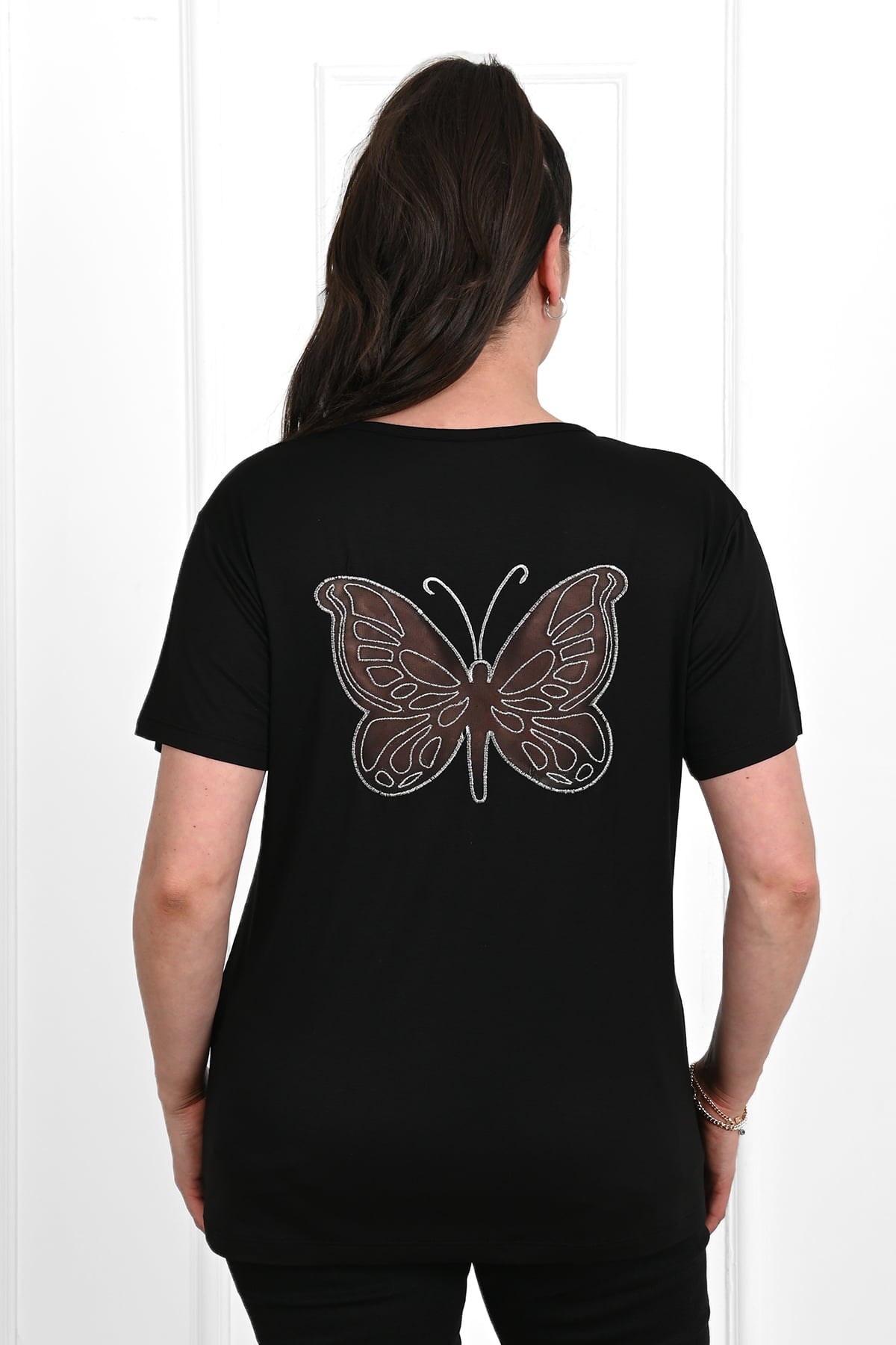 Női póló plus size Butterflies 1462-23