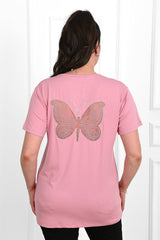 Női póló plus size Butterflies 1462-23