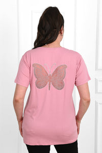 Női póló plus size Butterflies 1462-23