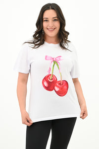 Női póló, plus size Cseresznye 1785