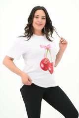 Női póló, plus size Cseresznye 1785