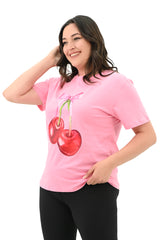 Női póló, plus size Cseresznye 1785