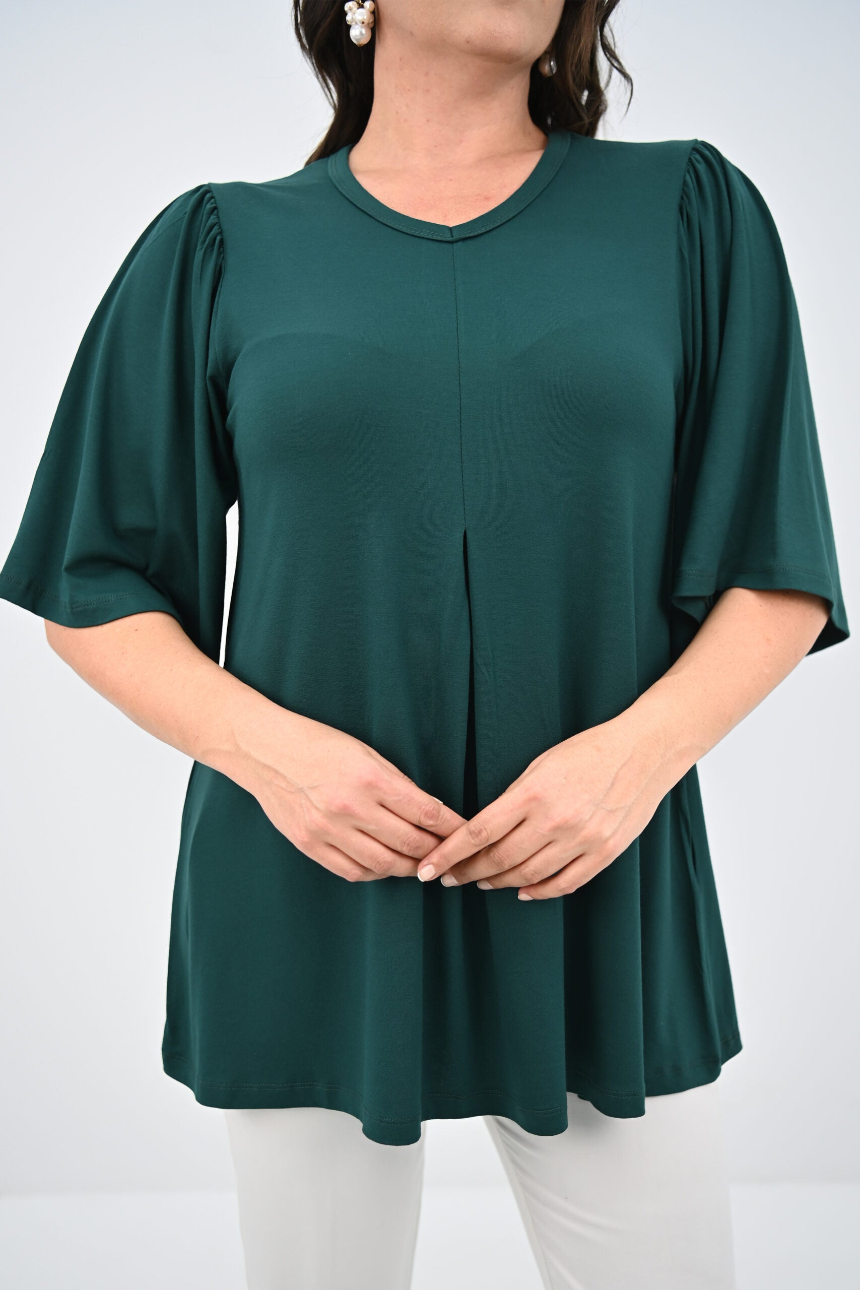 Női blúz, plus size, rakott 1847-25