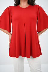 Női blúz, plus size, rakott 1847-25