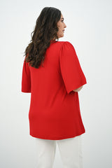 Női blúz, plus size, rakott 1847-25