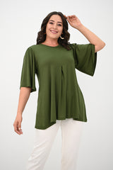 Női blúz, plus size, rakott 1847-25