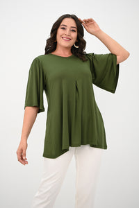Női blúz, plus size, rakott 1847-25