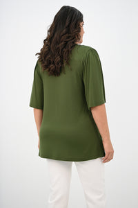 Női blúz, plus size, rakott 1847-25