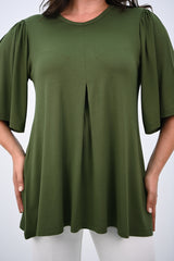 Női blúz, plus size, rakott 1847-25
