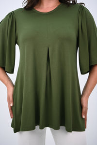 Női blúz, plus size, rakott 1847-25
