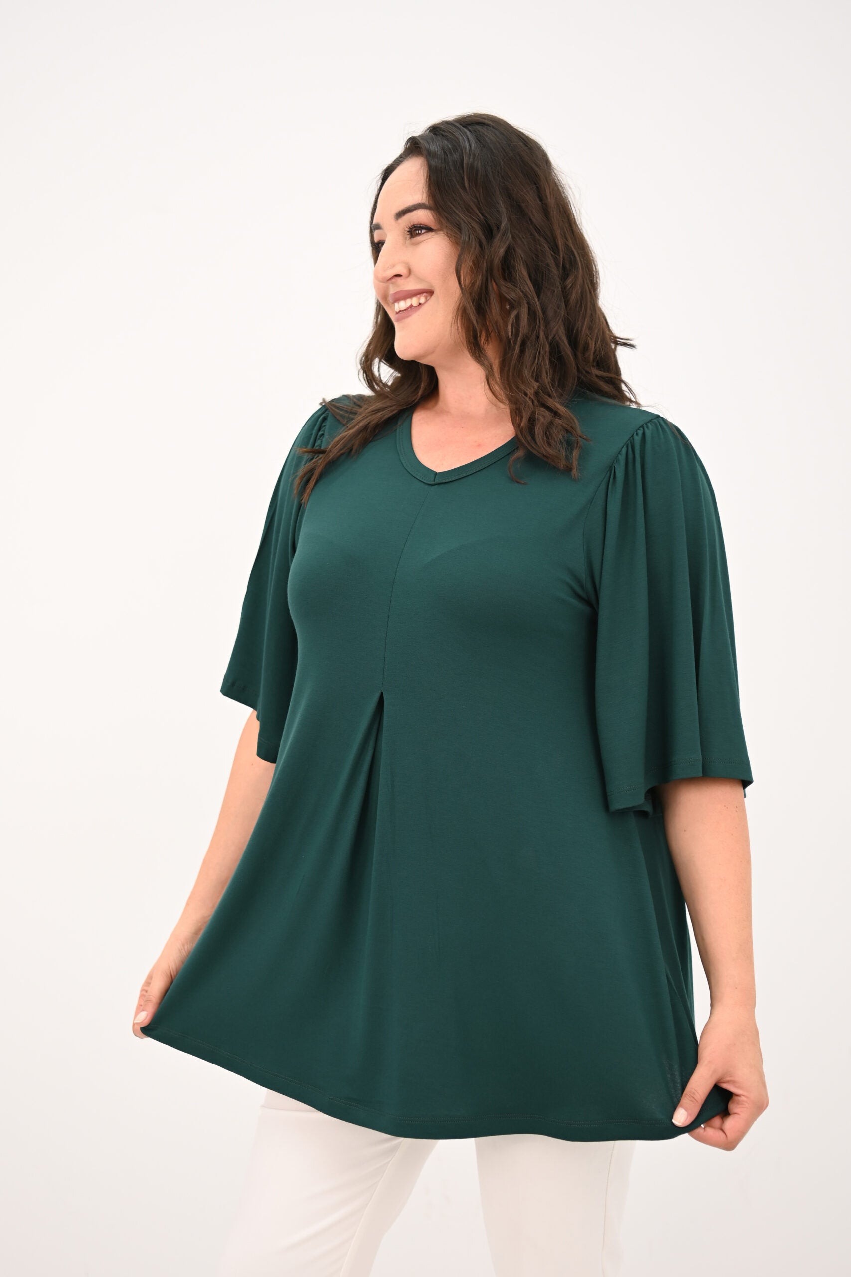 Női blúz, plus size, rakott 1847-25