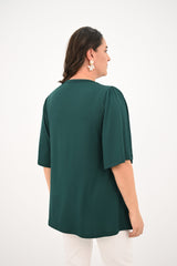 Női blúz, plus size, rakott 1847-25