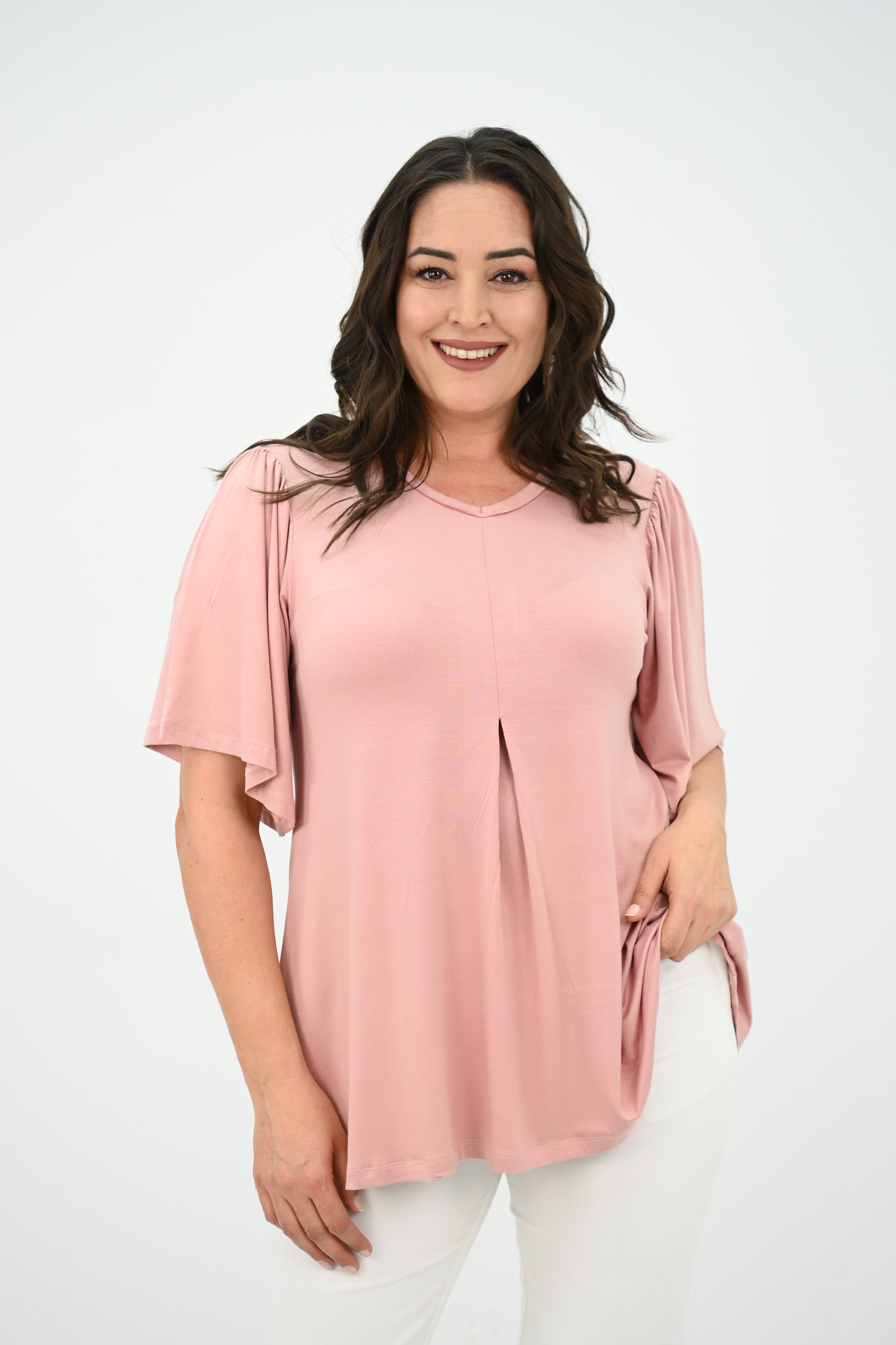 Női blúz, plus size, rakott 1847-25