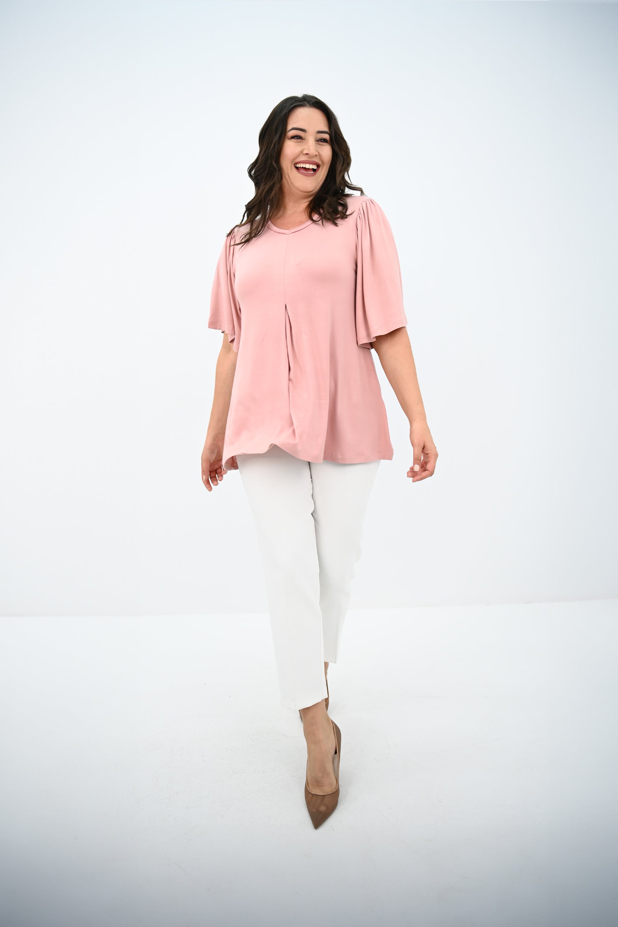 Női blúz, plus size, rakott 1847-25