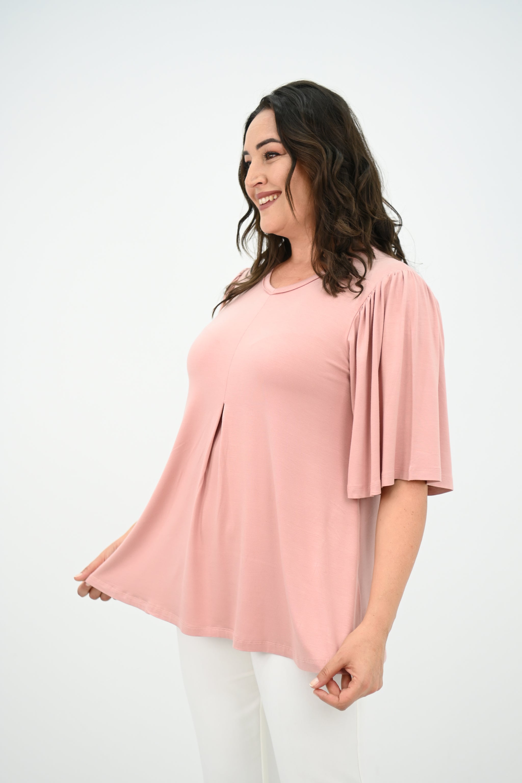 Női blúz, plus size, rakott 1847-25