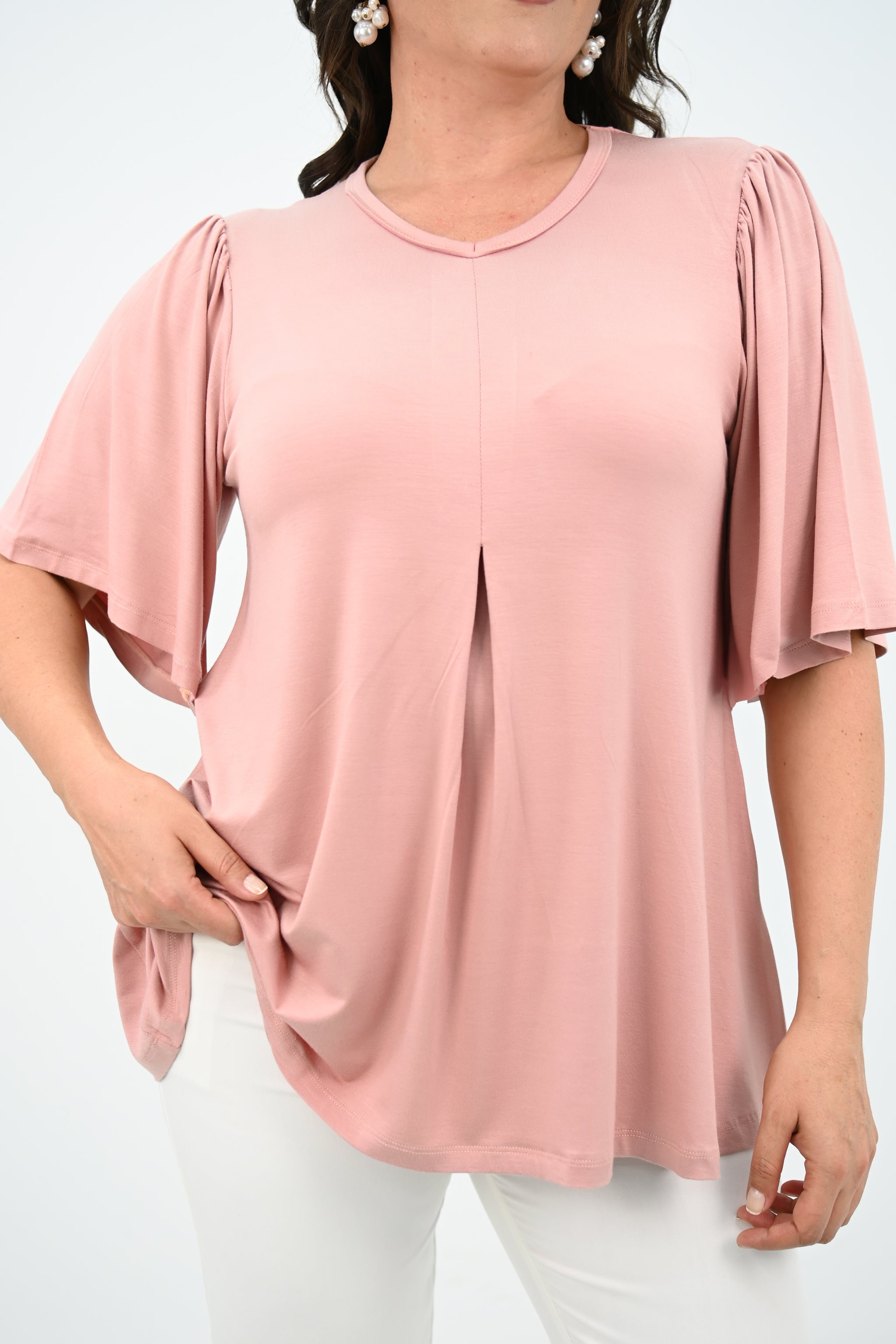 Női blúz, plus size, rakott 1847-25
