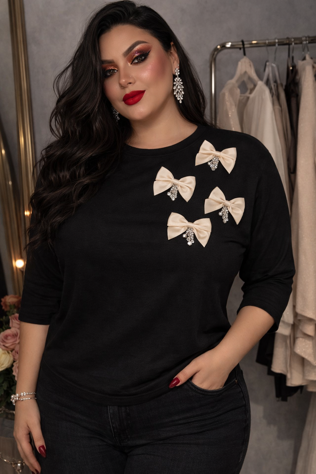 Női plus size csipke blúz 1449-23